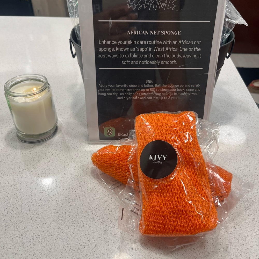 KIVY Orange African Net Sponge